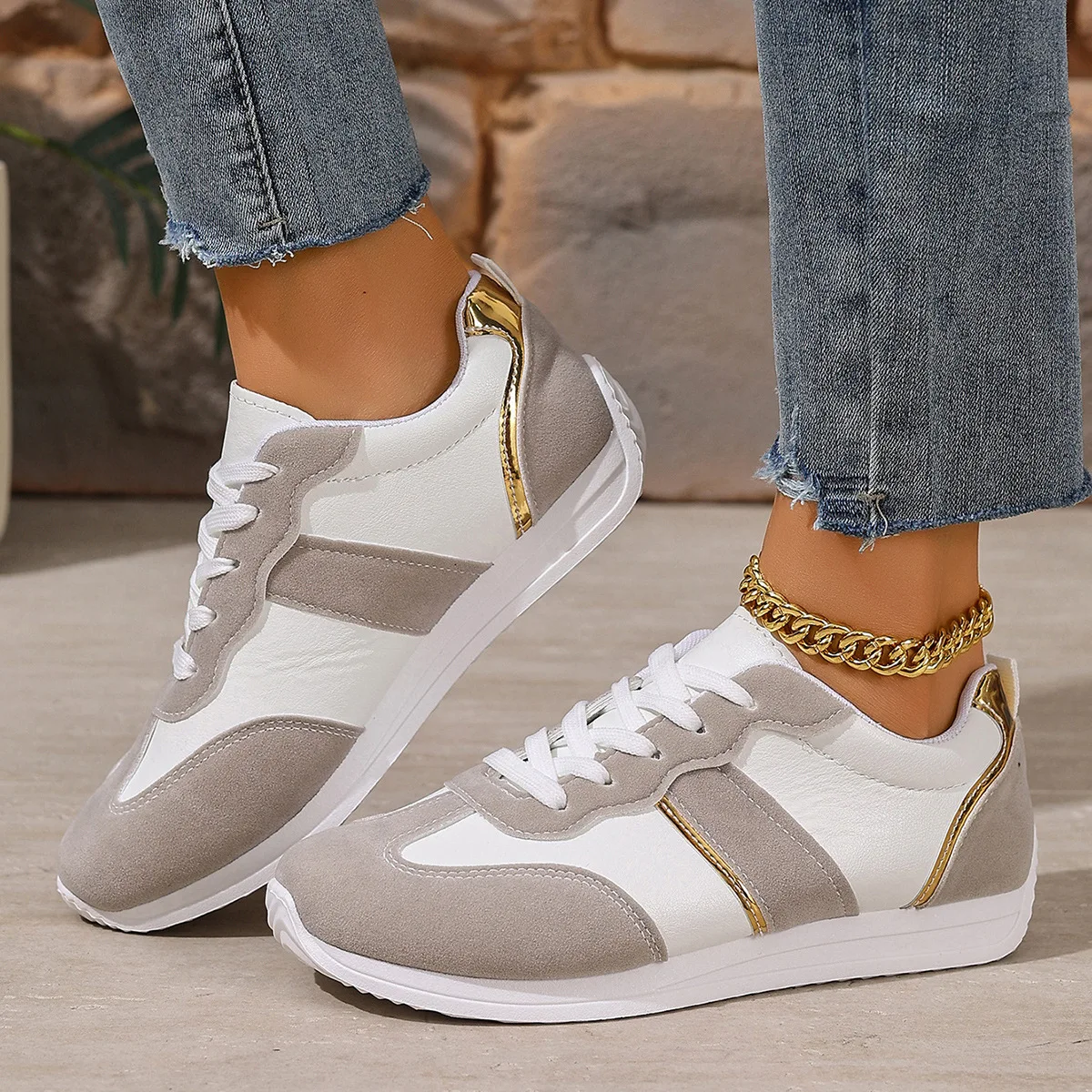 Running Shoes - Casual lage hardloopschoenen voor dames, platte